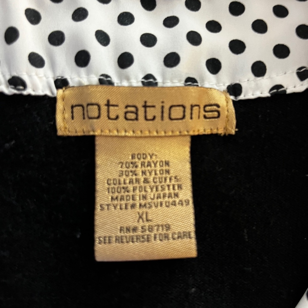 Notations Monochrome Polka Dot Top